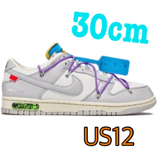 30cmロットNo47新品未使用⭐︎NIKE DUNK LOW off-white 30cm