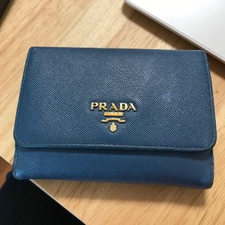 プラダ(PRADA)のプラダ PRADA サフィアーノメタル　2つ折り財布(財布)