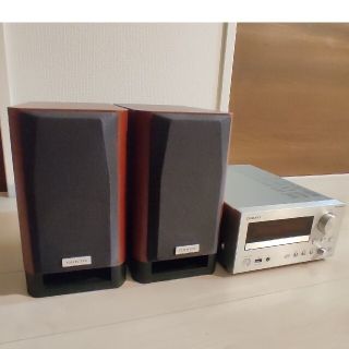 オンキヨー(ONKYO)のONKYO CR-N755 ネットワークCDレシーバー(シルバー)+スピーカー(アンプ)