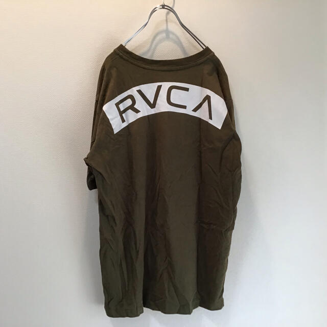 RVCA(ルーカ)のRVCA ルーカ　バックプリント　Tシャツ M オリーブ　ビックプリント　深緑 メンズのトップス(Tシャツ/カットソー(半袖/袖なし))の商品写真