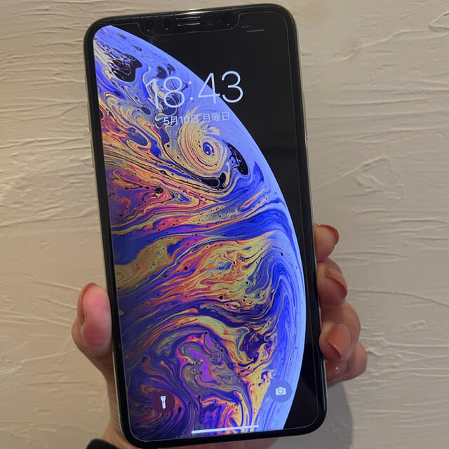 iPhone Xs Max Silver 256 GB SIMフリースマートフォン/携帯電話