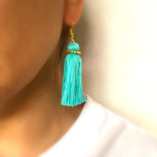 タッセルピアス   ターコイズ(ピアス)