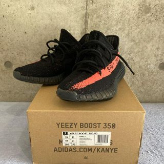 アディダス(adidas)のyeezy boost イージーブースト350 V2 コアブラック レッド(スニーカー)