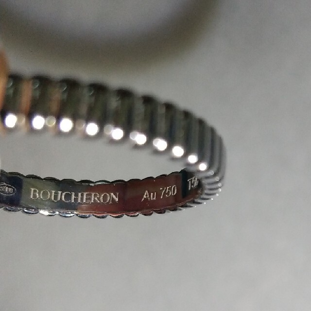 BOUCHERON(ブシュロン)の専用売約済みです💗正規品　ブシュロン　グログラン　k１８WG　リング レディースのアクセサリー(リング(指輪))の商品写真