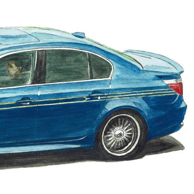 GC-1487 BMW 325/ALPINA B5限定版画サイン額装作家平右ヱ門 8