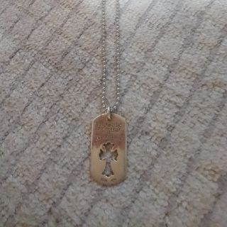 CHROME HEARTS氷室京介×クロムハーツドッグタグ ネックレス革袋付