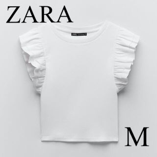 ザラ(ZARA)の値下げ！ZARA フリル付きTシャツ(Tシャツ(半袖/袖なし))