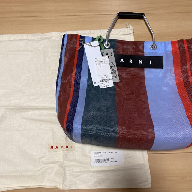 marni☆マルニ☆ストライプトートバッグ☆ラッカーレッド 全てのタイム ...