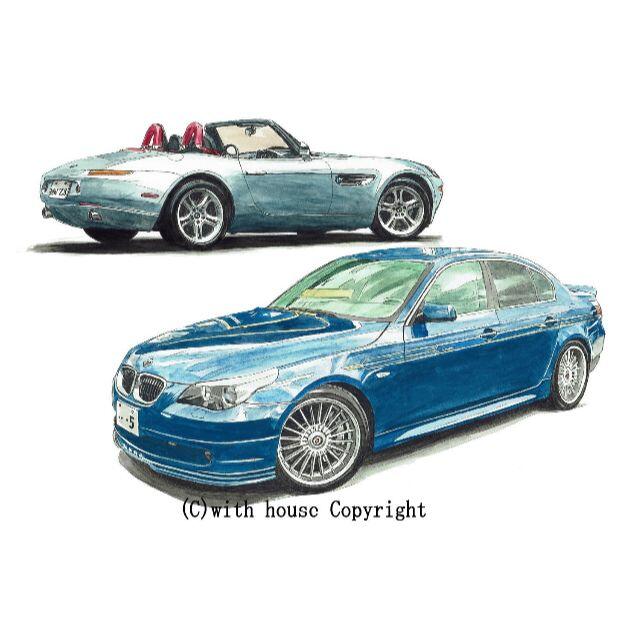 GC-1493 BMW Z8/ALPINA B5限定版画サイン額装作家平右ヱ門 1