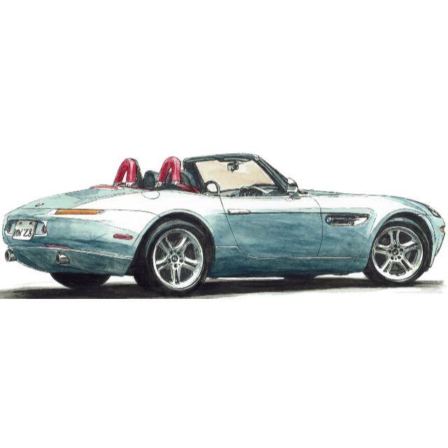 GC-1493 BMW Z8/ALPINA B5限定版画サイン額装作家平右ヱ門 2