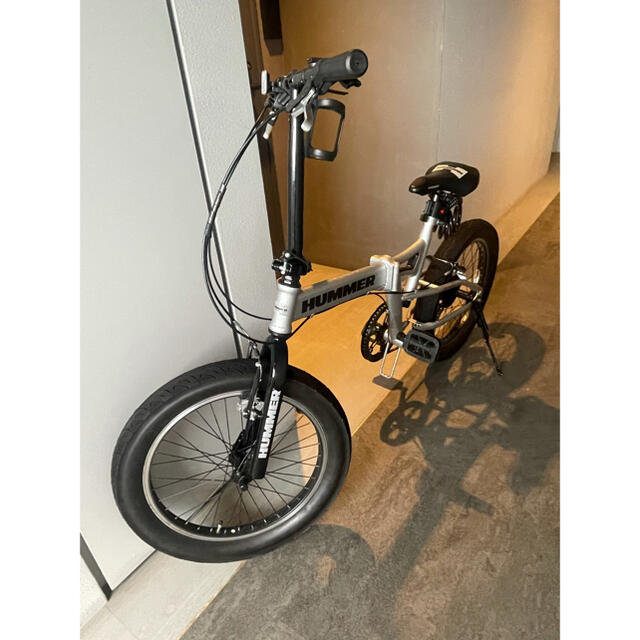 新品同様 新商品 ハマー 折り畳み自転車 ファットバイク シルバー 超美