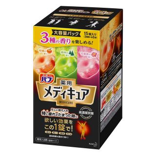 カオウ(花王)の【新品】バブ メディキュア 15錠入 高濃度 炭酸 温泉成分 入浴剤 15枚(入浴剤/バスソルト)