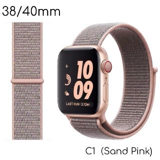 Apple watch ナイロン スポーツループ バンド 38mm 40mm(その他)