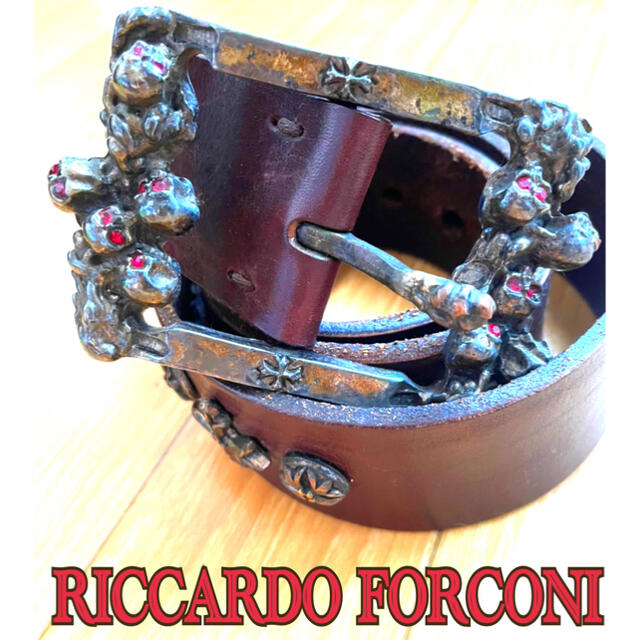 RICCARDO FORCONI リカルドフォルコーニ ベルト　スカル　クロス