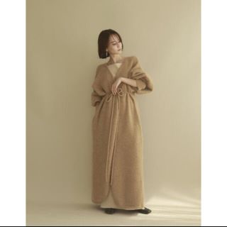 トゥデイフル(TODAYFUL)のlouren mohair long knit cardigan(ニットコート)