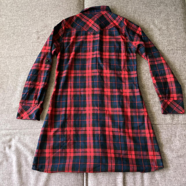 150サイズ シャツワンピース キッズ/ベビー/マタニティのキッズ服女の子用(90cm~)(ワンピース)の商品写真