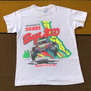 アートヴィンテージ(ART VINTAGE)の80s USA製 HANES ヘインズ バハ1000 Tシャツ ビンテージ 昔(Tシャツ(半袖/袖なし))