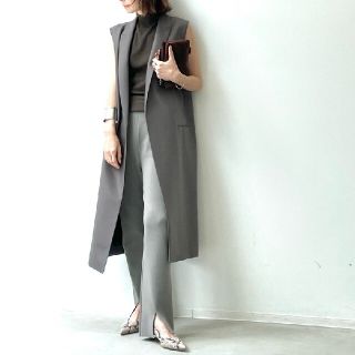 アパルトモンドゥーズィエムクラス ロング ベスト/ジレ(レディース)の 輸入品日本向け ❣️SALE❣️アパルトモン ラクラス トレンチ ロング ジレ ベスト ベスト/ジレ
