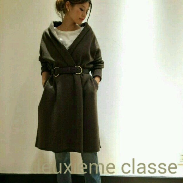 DEUXIEME CLASSE(ドゥーズィエムクラス)の完売品！新品★deuxieme classe★スムースニットガウン レディースのジャケット/アウター(ニットコート)の商品写真