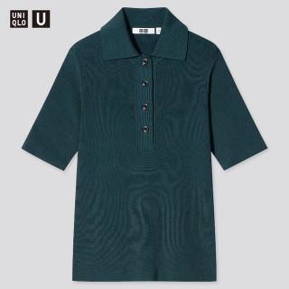 ユニクロ(UNIQLO)のUNIQLO U ビスコースブレンドニットポロシャツ(半袖)(ポロシャツ)