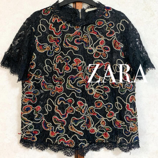ザラ(ZARA)のZARA レーストップス(シャツ/ブラウス(半袖/袖なし))