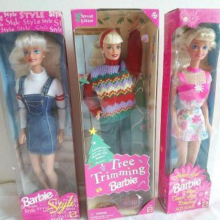 バービー(Barbie)のピンクボックスバービー3点セット(ぬいぐるみ)