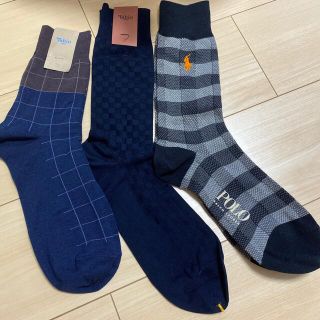 ポロラルフローレン(POLO RALPH LAUREN)の【未使用・新品】男性用靴下　タビオ2足・POLO1足　合計3足(ソックス)