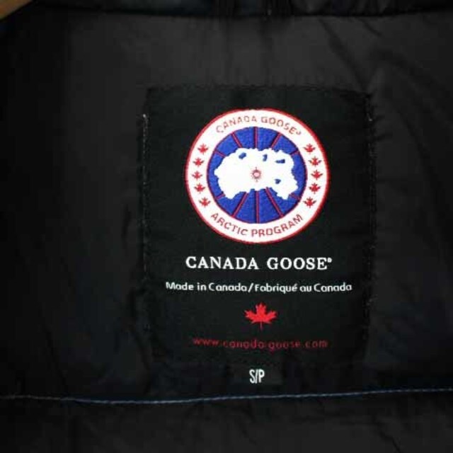 CANADA GOOSE(カナダグース)のカナダグース ダウンベスト ジャケット ジップアップ S ブルー ブラック メンズのジャケット/アウター(ダウンベスト)の商品写真