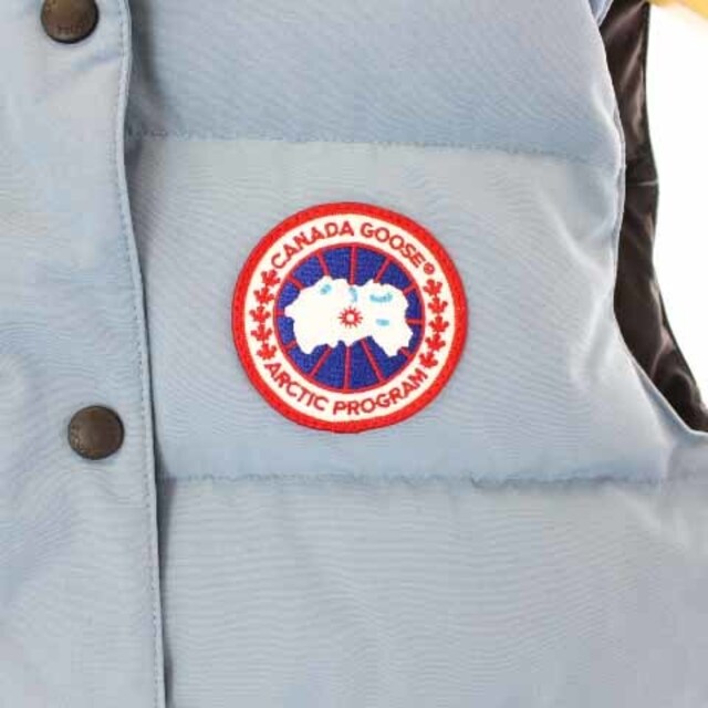 CANADA GOOSE(カナダグース)のカナダグース ダウンベスト ジャケット ジップアップ S ブルー ブラック メンズのジャケット/アウター(ダウンベスト)の商品写真