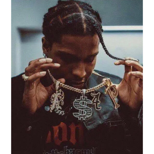 ダラー　$　Asap Rocky ネックレス　プラチナ　シルバー　ブリンブリン