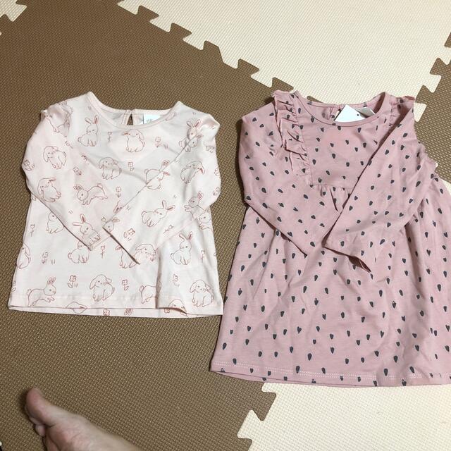 H&H(エイチアンドエイチ)のエイチアンドエム  セット　女の子 キッズ/ベビー/マタニティのベビー服(~85cm)(Ｔシャツ)の商品写真