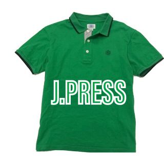 ジェイプレス(J.PRESS)の【美品】Jプレス  半袖ポロシャツ グリーンJ.PRESS 鹿の子生地(ポロシャツ)