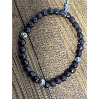 Chrome Hearts - CHROME HEARTS ダガー ガーネットビーズ ブレスレット