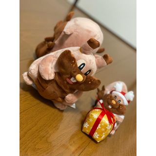 ポケモン(ポケモン)のヨクバリス 人形 セット クリスマス&通常版(ぬいぐるみ/人形)