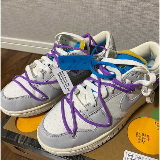 NIKE off-white DUNK LOW  26cm LOT47