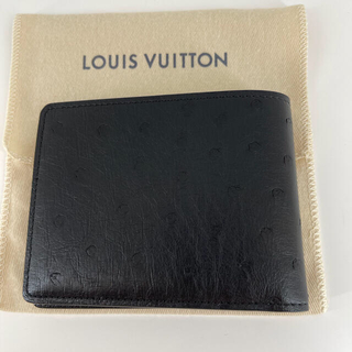 LOUIS VUITTON - ルイヴィトン希少（黒／メンズ２つ折り財布