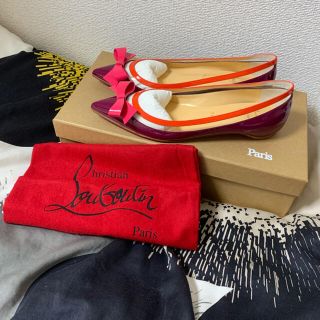 クリスチャンルブタン(Christian Louboutin)のルブタン　フラットシューズ　リボン(バレエシューズ)