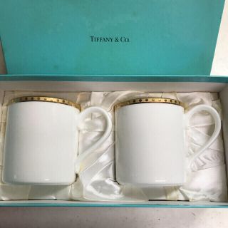 ティファニー(Tiffany & Co.)のティファニー　マグカップ　ゴールドバンド　ペア(グラス/カップ)