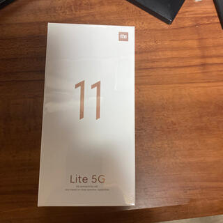 アンドロイド(ANDROID)の新品未開封品　Xiaomi Mi 11 Lite 黒　国内版  No.2(スマートフォン本体)