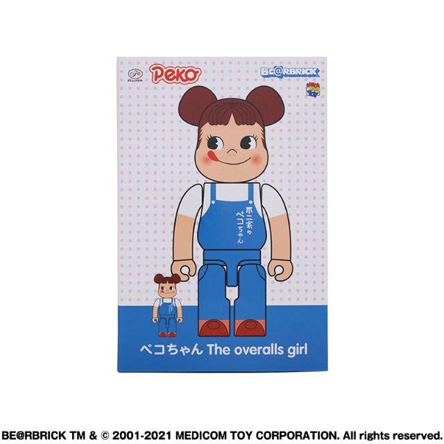 BE＠RBRICKペコちゃんThe overalls girl 100％＆400 エンタメ/ホビーのおもちゃ/ぬいぐるみ(キャラクターグッズ)の商品写真