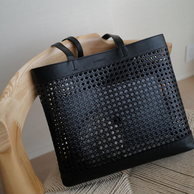 RANDEBOO Mesh rattan bag (black)