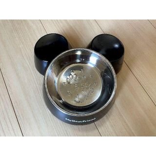 ディズニー(Disney)のディズニー　ペット用品　ミッキー　ペット皿　おまけつき(犬)