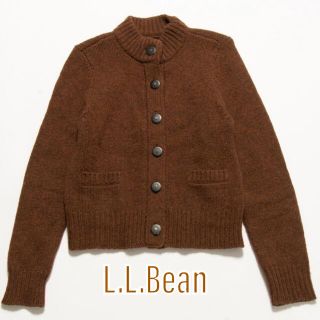 エルエルビーン(L.L.Bean)の【美品】L.L.Bean LLビーン カーディガン ニット ウールブラウン  S(カーディガン)