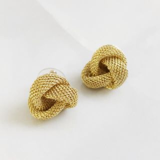 Retro ＊ chain mesh knot pierce(ピアス)