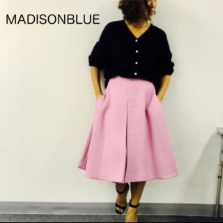 マディソンブルー(MADISONBLUE)の定価6万 美品 マディソンブルー ミモレスカート ピンク MADISONBLUE(ロングスカート)