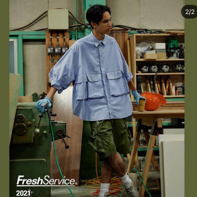 freshservice flap pocket shirts blue メンズのトップス(シャツ)の商品写真