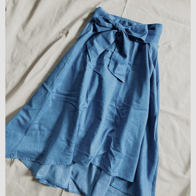 デニム　フィッシュテールスカート レディースのスカート(ロングスカート)の商品写真