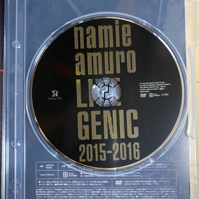 namie　amuro　LIVEGENIC　2015-2016 DVD