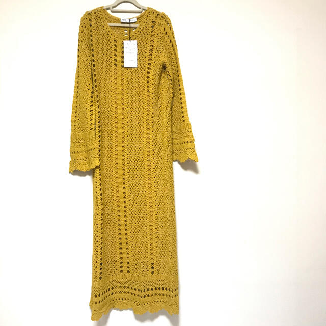 ZARA - タグ付き未使用✨ZARA クロシェ編みワンピースの通販 by
