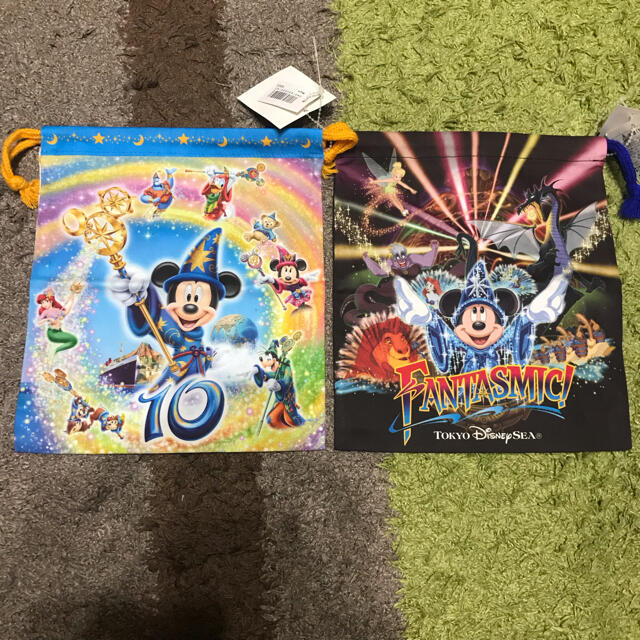 Disney(ディズニー)の最終値下げ！ディズニー巾着　5枚セット エンタメ/ホビーのおもちゃ/ぬいぐるみ(キャラクターグッズ)の商品写真